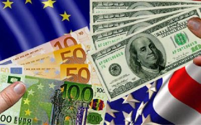 Superávit de la zona euro cae por menor exportación y aranceles de EE.UU.