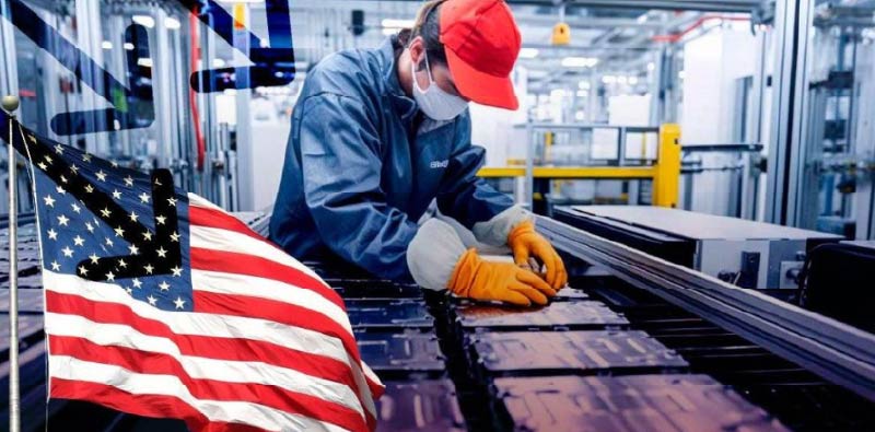 Manufactura bandera de estados unidos