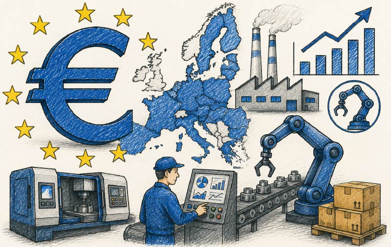 Eurozona mantiene su expansión en agosto impulsada por la manufactura